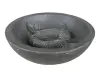Product image 1 of the product “Waterbowl with 2 Fish, 40 cm Ø | cast stone, handcrafted & coloured 40 cm”